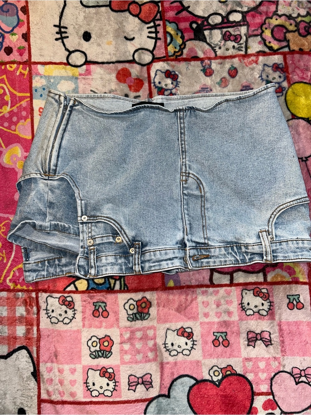 AKIRA Light Blue Denim Skort